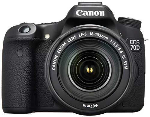 Canon Digital SLR camera EOS 70D Lens Kit EF-S18-135mm F3.5-5.6 IS STM attached B black