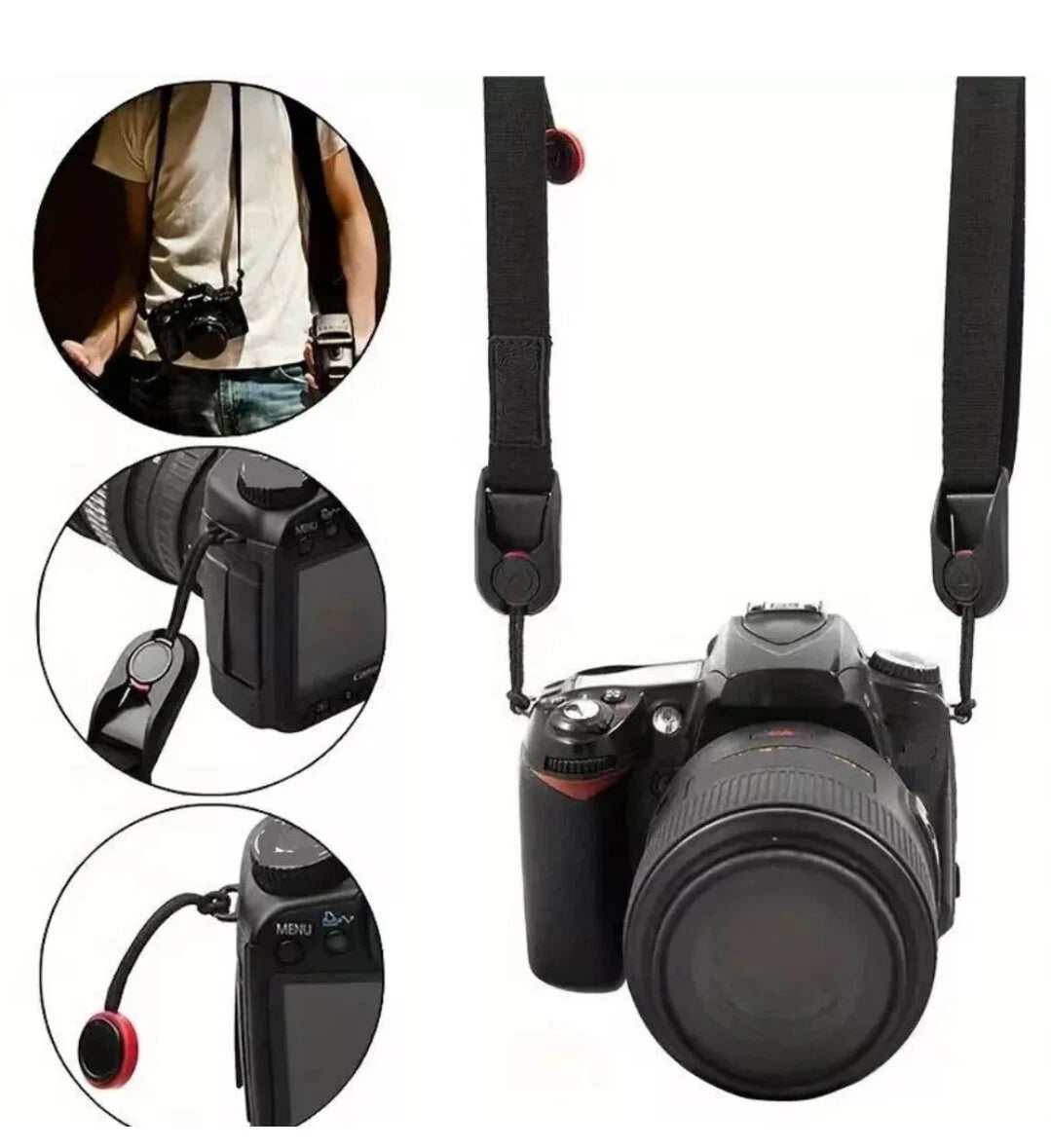 Camera Strap Quick Release Universal Adjustable Durable for DSRL Shoulder Neck
