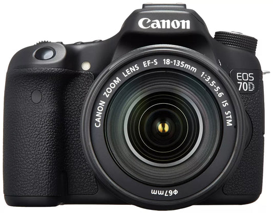 Canon Digital SLR camera EOS 70D Lens Kit EF-S18-135mm F3.5-5.6 IS STM attached B black