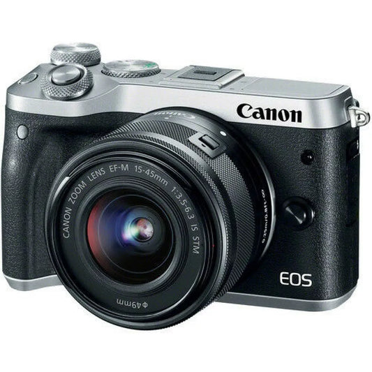 CANON EOS M6 Mirrorless Digital Camera with 15-45mm Lens in Silver