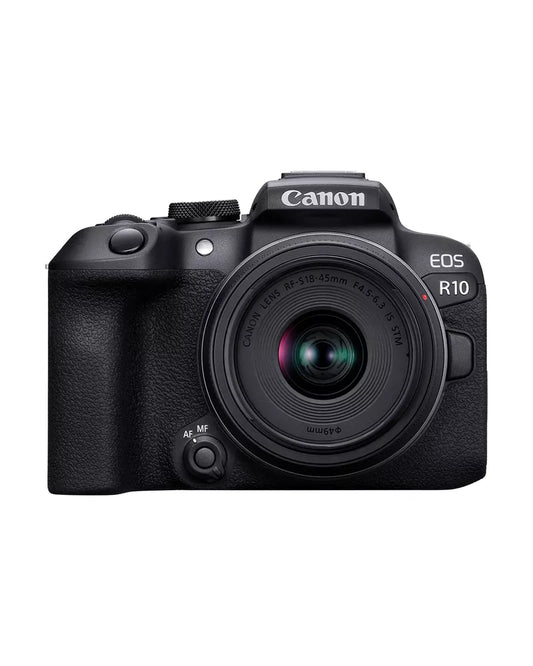 Canon EOS R10 Mirrorless VLOG Camera with the RF-S 18-45mm f/4.5-6.3 IS STM lens